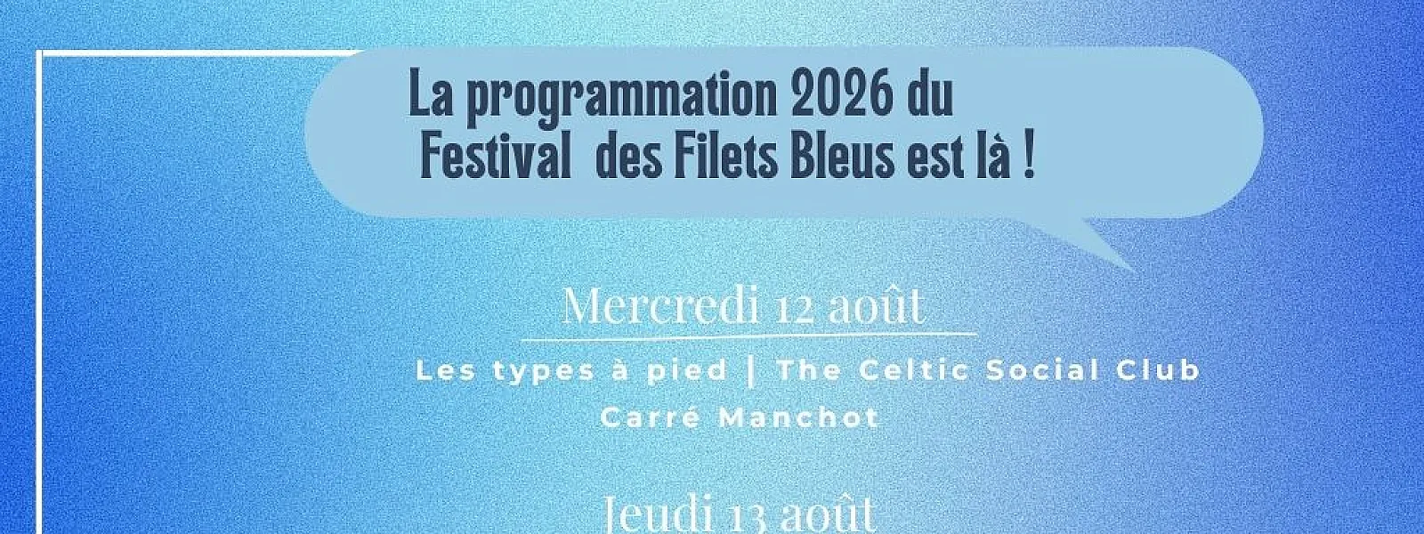 Festival des Filets Bleus 2026 Festival des Filets Bleus 2026