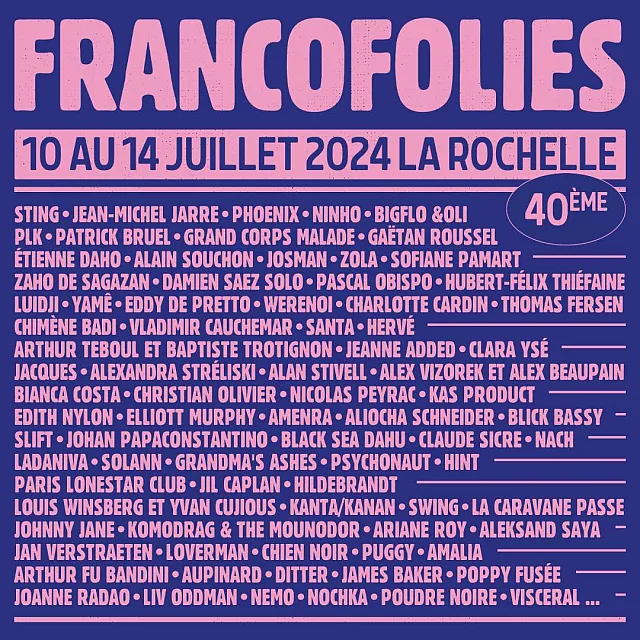 Les Francofolies 2024 Les Francofolies 2024